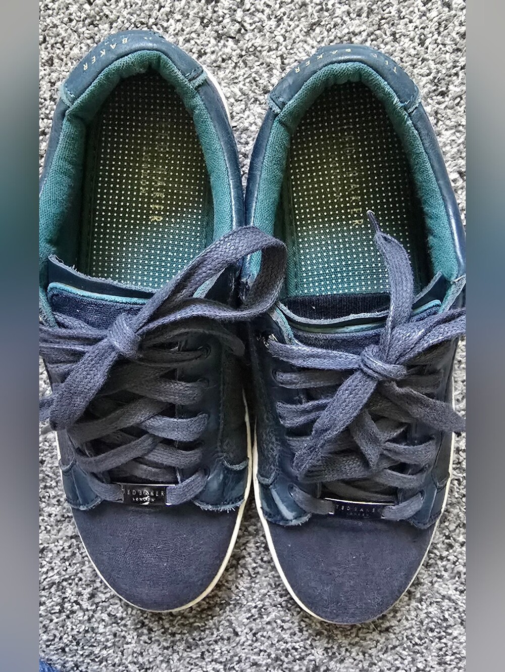 Ted Baker London Keeran Canvas & Leather Low Top Sneakers Women Size 7.5 - Picture 4 of 11